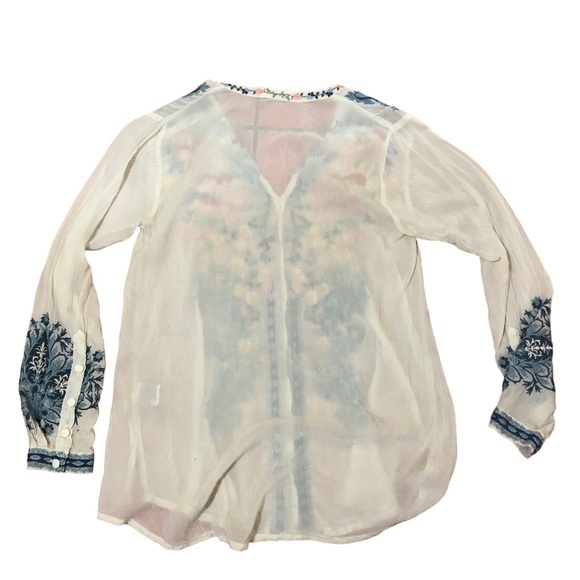 Floral Johnny Was Womens Blouse - Picture 4 of 12